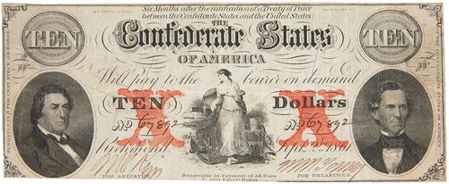 [CONFEDERATE CURRENCY] 1861 T26 Cr-177