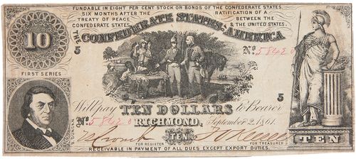 [CONFEDERATE CURRENCY] 1861 T30 Cr-238