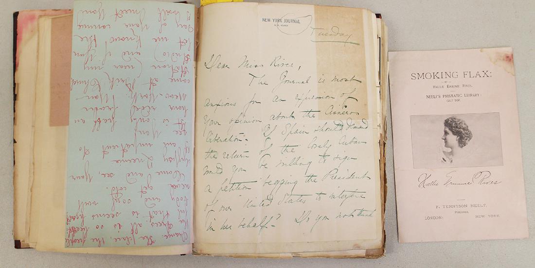 HALLIE ERMINIE RIVES MEMORABILIA c. 1882 - 1906: Hallie Erminie Rives (May 2, 1874 – August 16, 1956) was a best selling novelist and wife of America diplomat Post Wheeler. Post Wheeler is the son of Reverend Henry Wheeler writer of the Civil War 