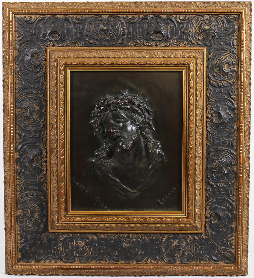 CHRIST HIGH RELIEF PLAQUE - SIGNED EDUARD (1 of 3)
