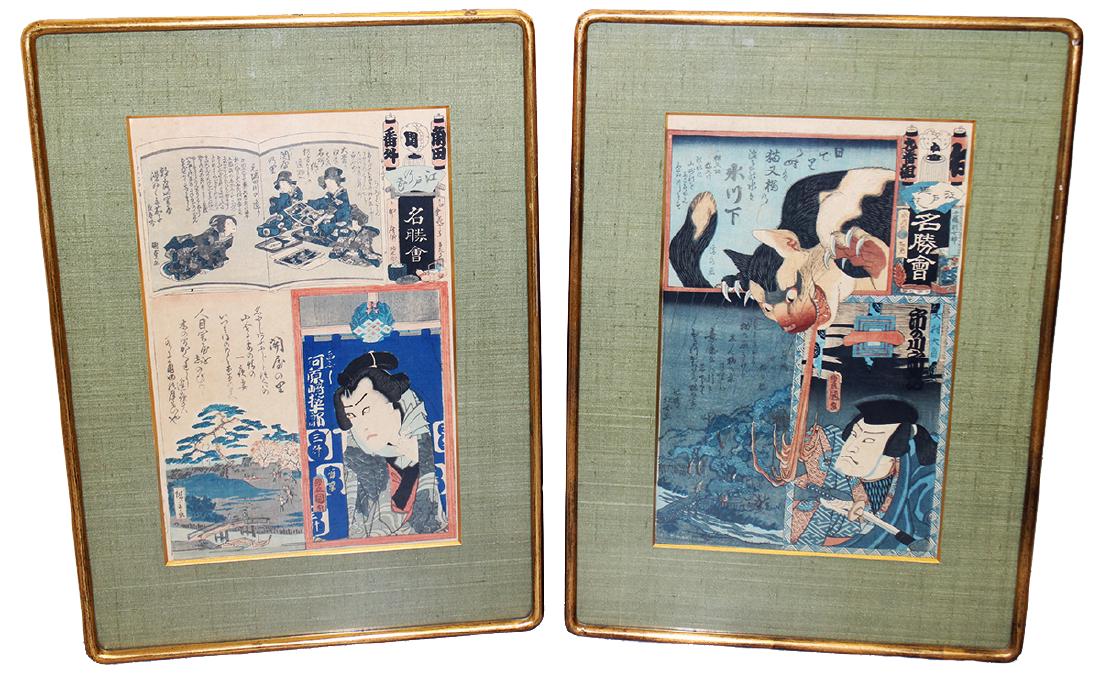 (2) JAPANESE TOYOKUNI & KUNISADA WOODBLOCKS (1 of 4)