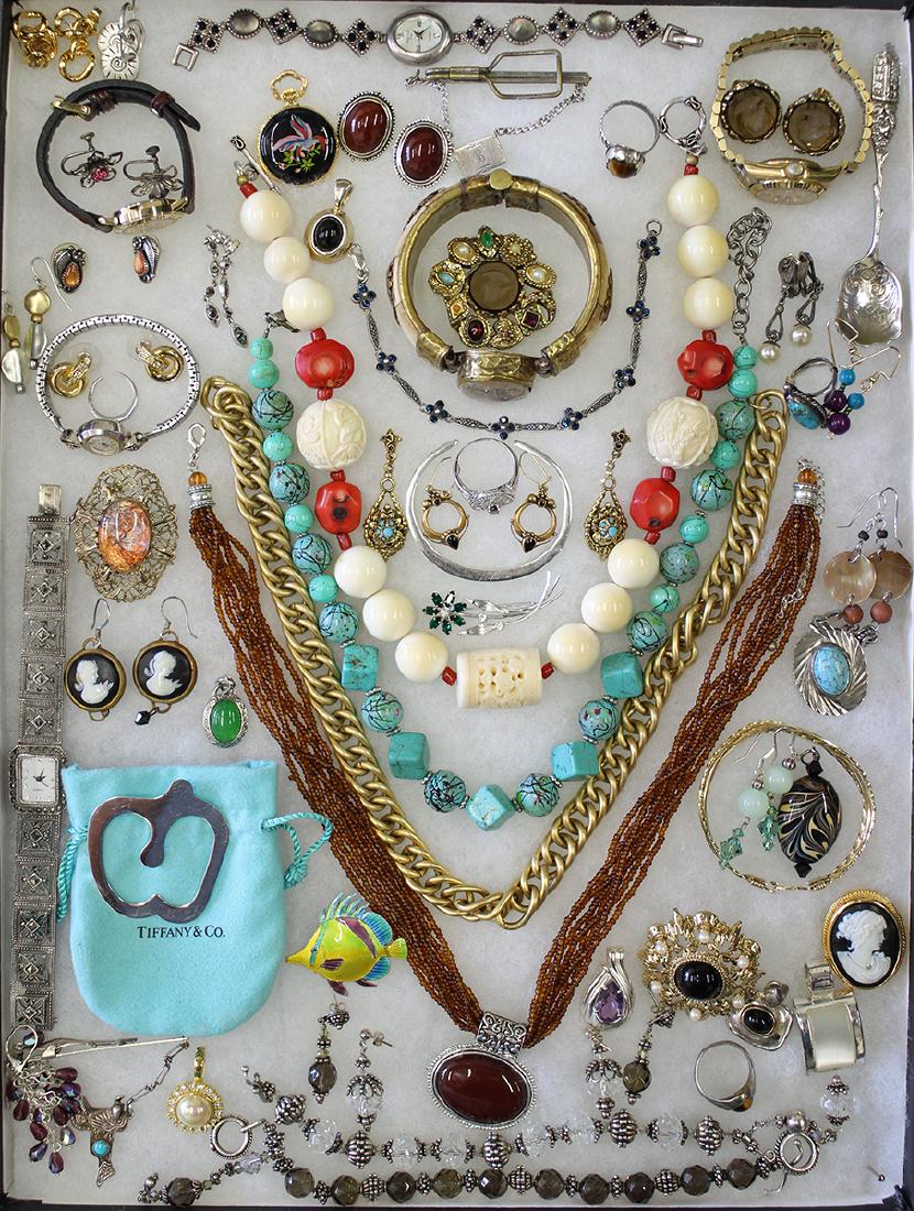 VINTAGE COSTUME, STERLING, & GOLD JEWELRY (1 of 4)