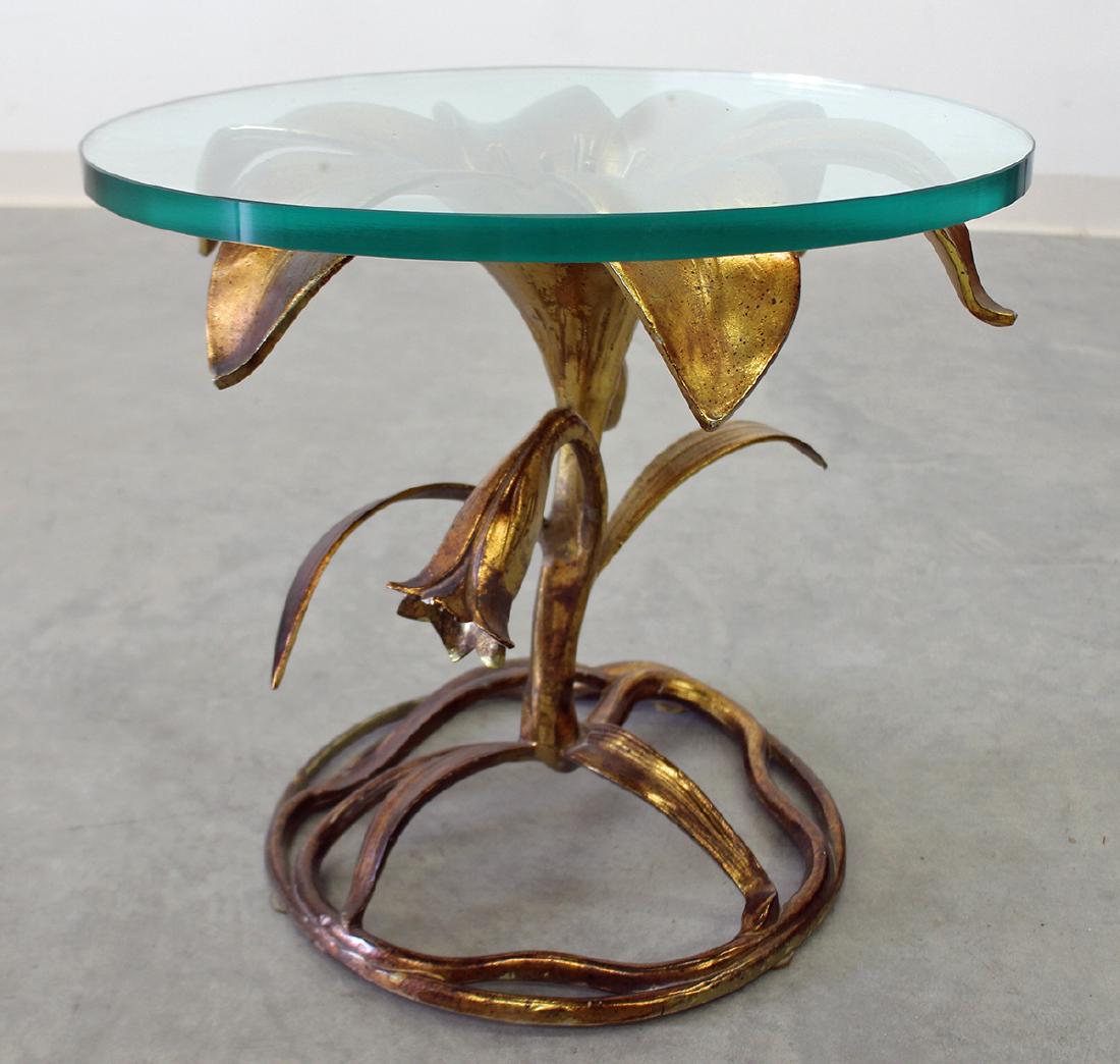 VINTAGE ARTHUR COURT FLORAL LILY TABLE (1 of 5)