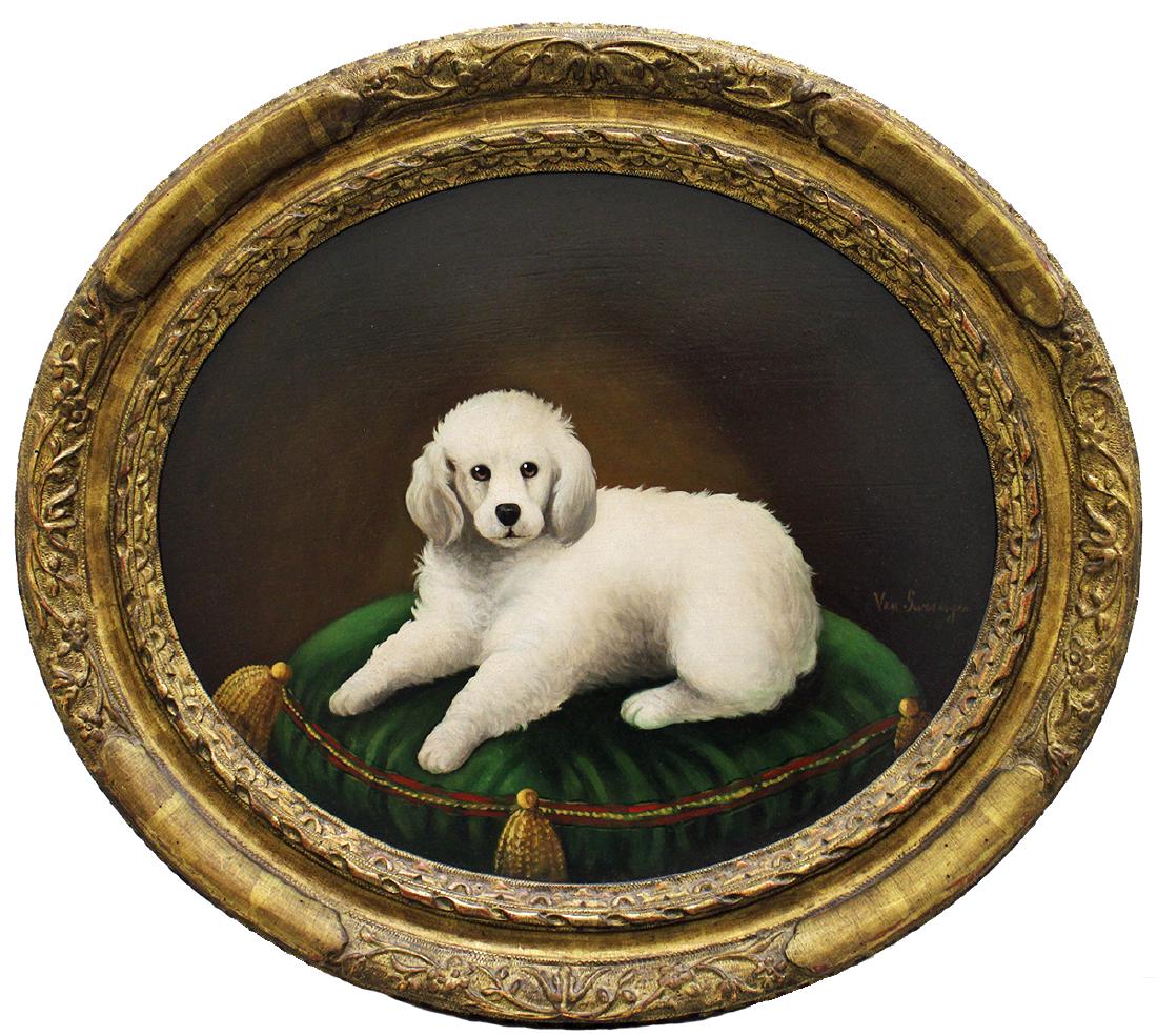 RON LEE VAN SWERINGEN POODLE PUPPY PAINTING (1 of 3)