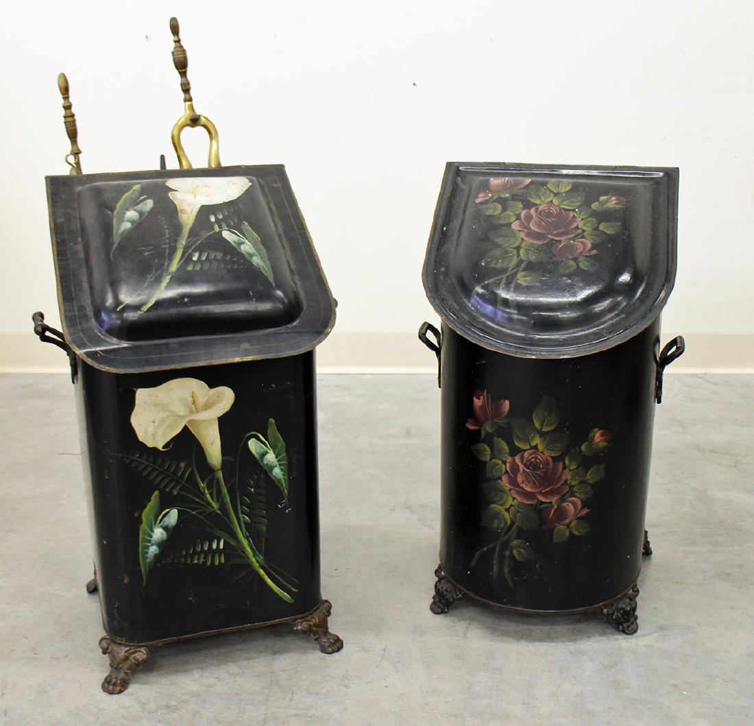 (2) TOLEWARE COAL SCUTTLES (1 of 2)