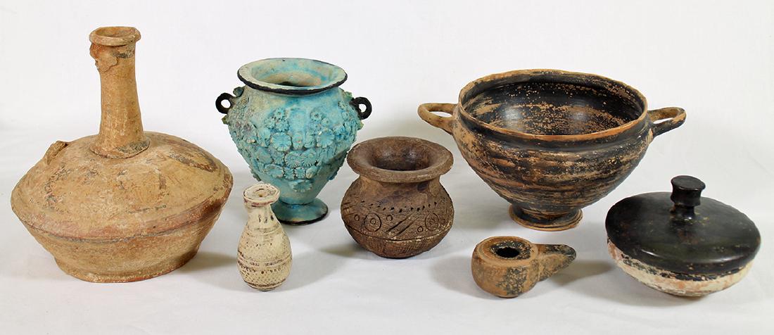 (7) PIECES OF ANCIENT & PRECOLUMBIAN POTTERY (1 of 8)