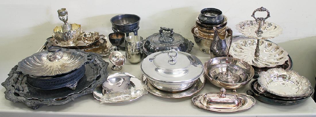 LARGE SILVERPLATE COLLECTION (1 of 3)