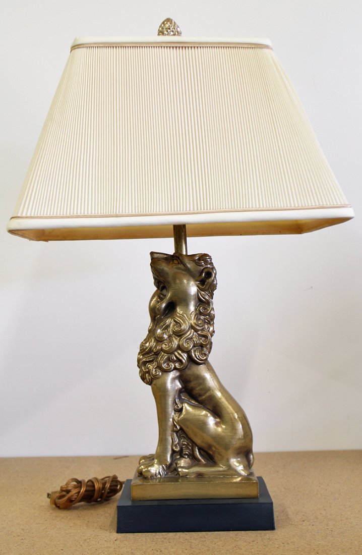 BRASS LION LAMP (1 of 1)