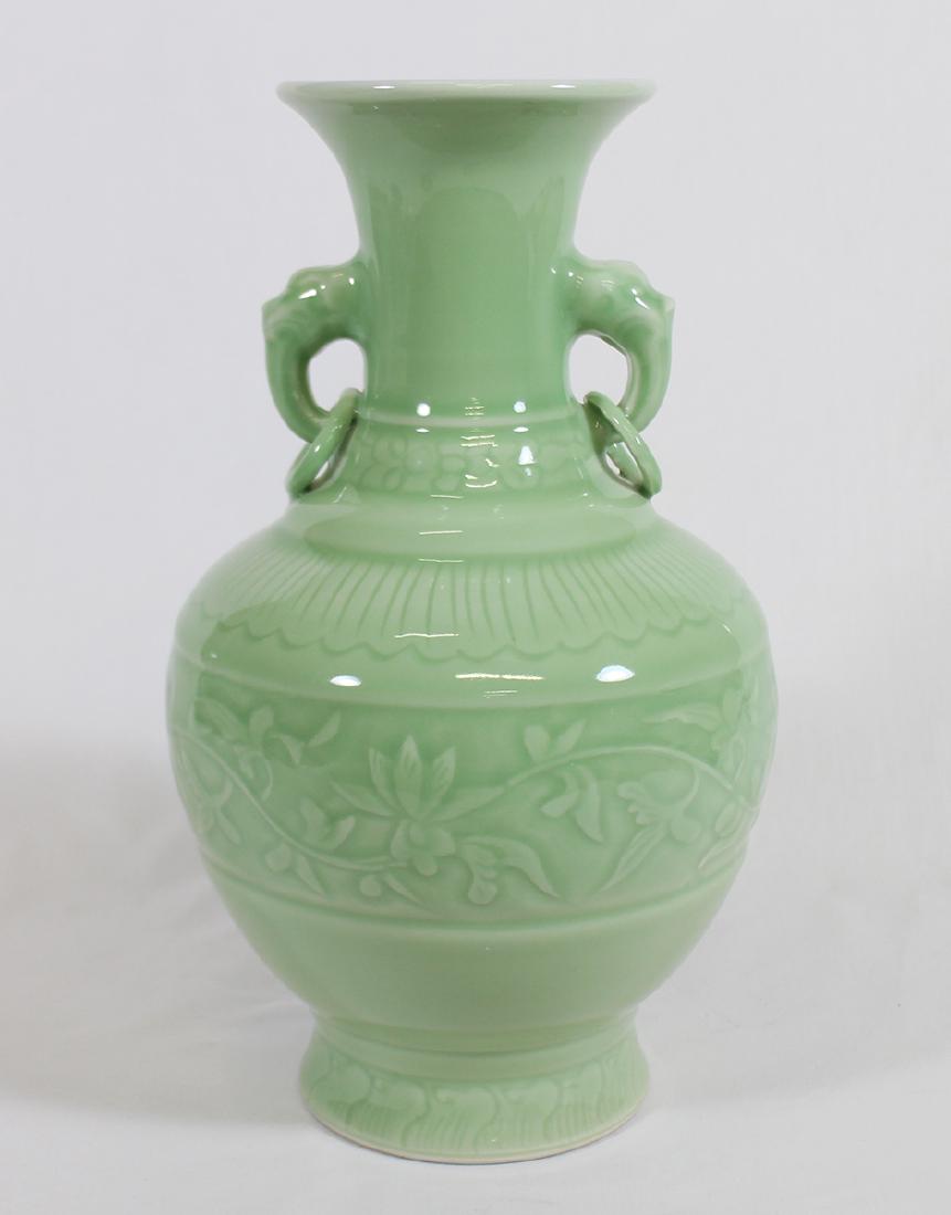 CHINESE GREEN CELADON VASE (1 of 3)