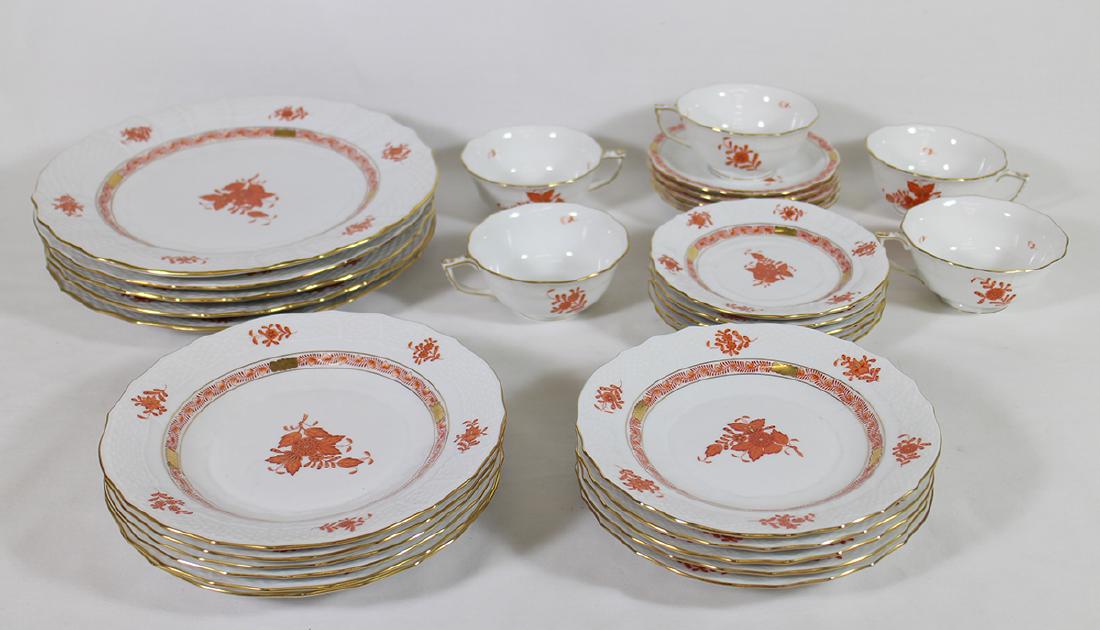 31 PC HEREND CHINESE BOUQUET CHINA SET (1 of 2)