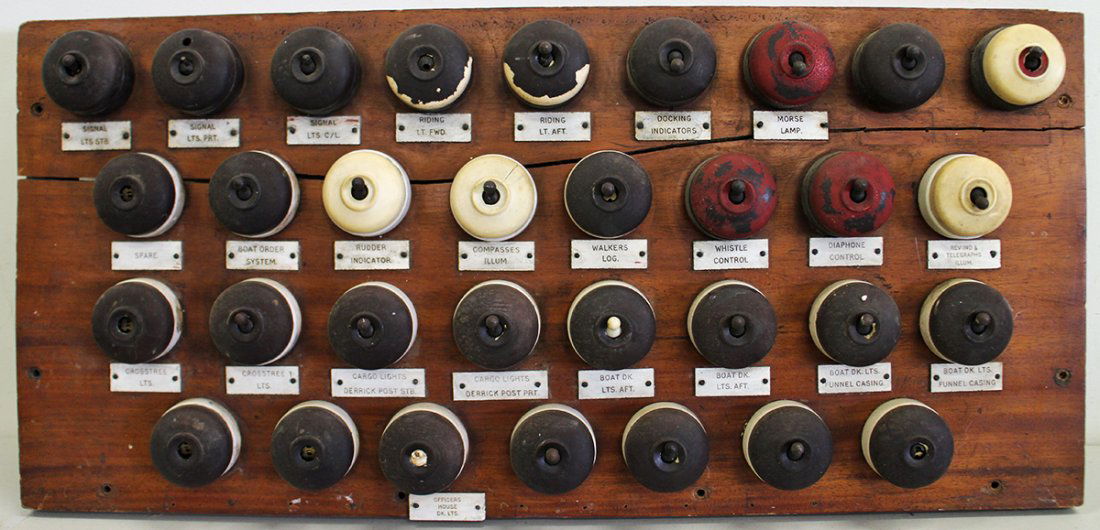 SHIP BOARD OFFICER'S HOUSE SWITCHBOARD PANEL (1 of 4)