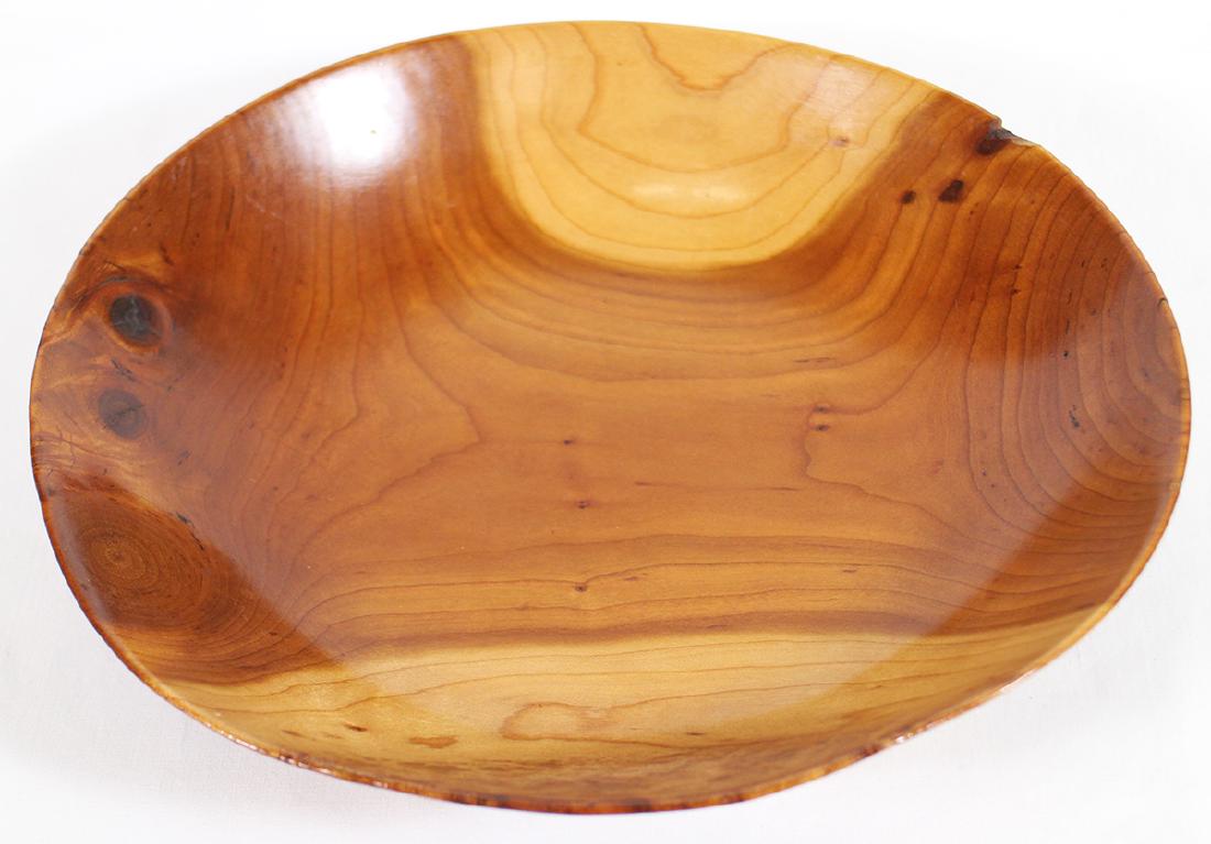DAVID LORY CHERRY & BURL WOOD BOWL (1 of 7)