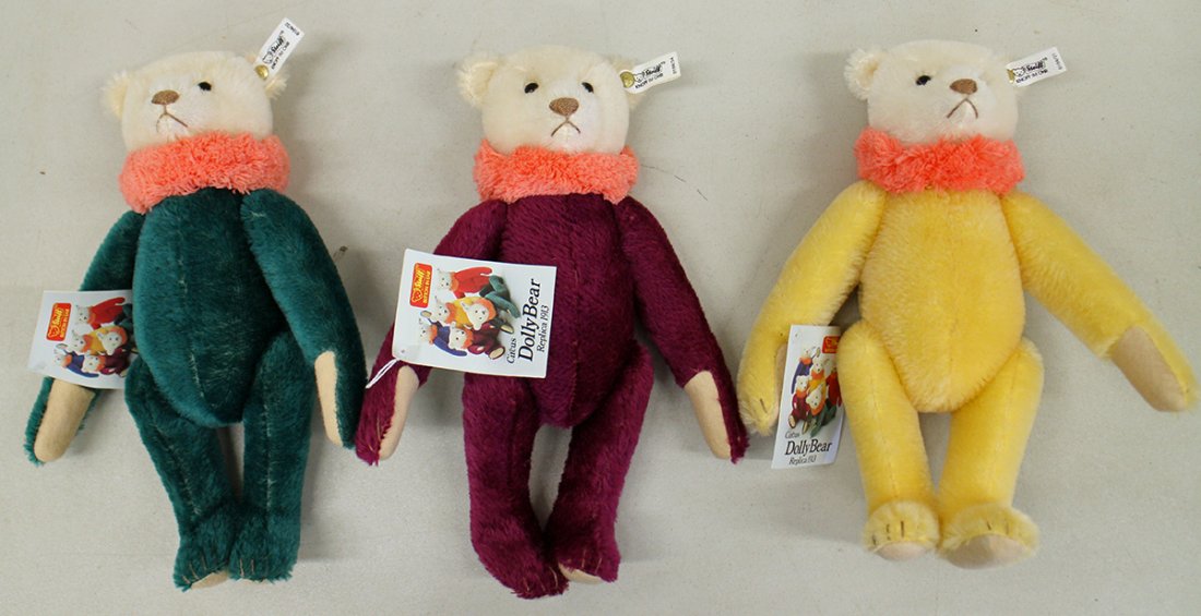 (3) STEIFF CIRCUS DOLLY BEARS (1 of 1)