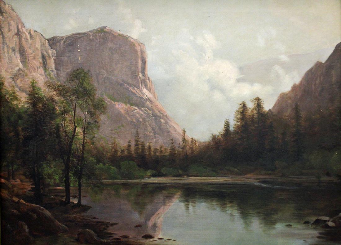 19TH CENT. AMERICAN SCHOOL WESTERN LANDSCAPE PAINT (1 of 6)