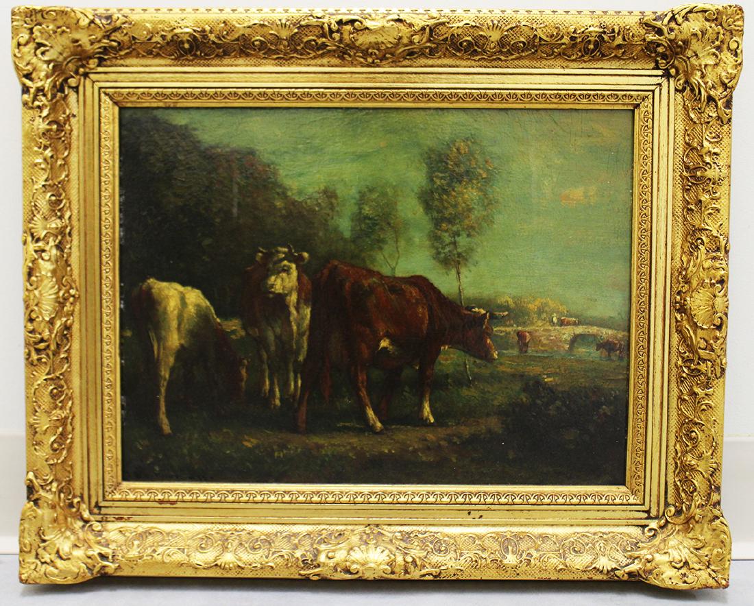 19TH CENTURY COW PAINTING (1 of 3)