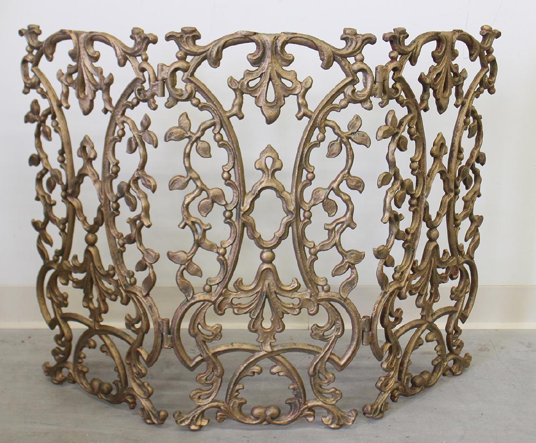 VINTAGE 3 PANEL FIREPLACE SCREEN (1 of 2)