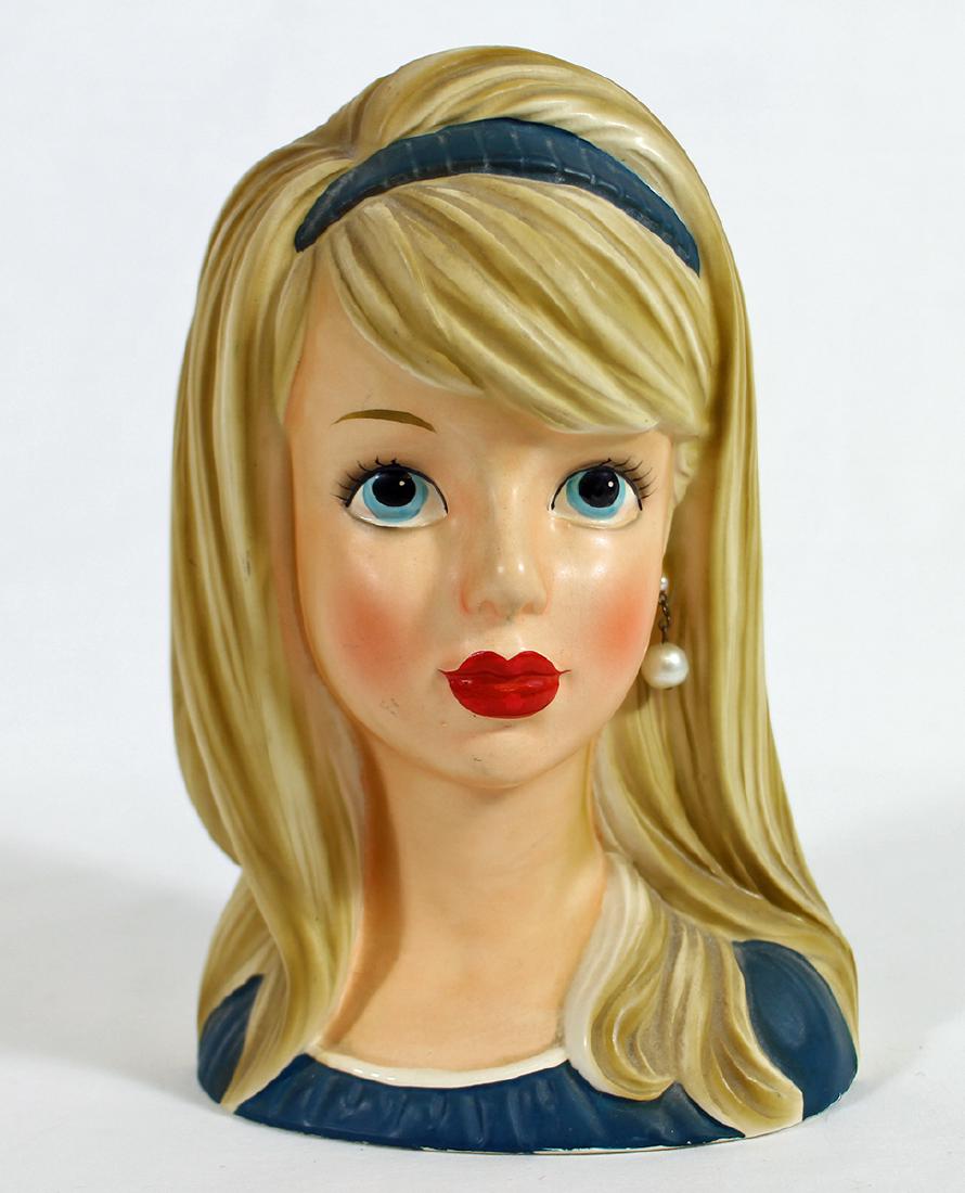 VINTAGE RELPO LADY HEAD VASE (1 of 4)