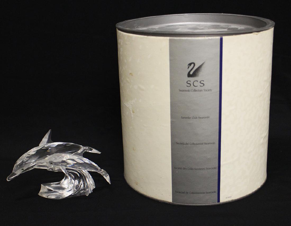 SWAROVSKI LEAD ME DOLPHINS FIGURINE W/ BOX (1 of 3)