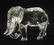 SWAROVSKI CRYSTAL ELEPHANT FIGURINE W/ BOX - 2