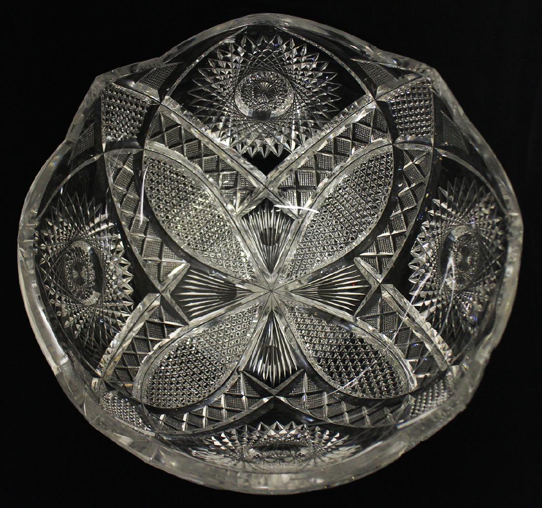 LARGE ABP CUT GLASS BOWL (1 of 4)