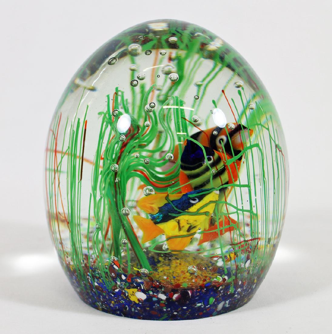 SCAGNETTI SIGNED GLASS FISH AQUARIUM PAPERWEIGHT (1 of 4)