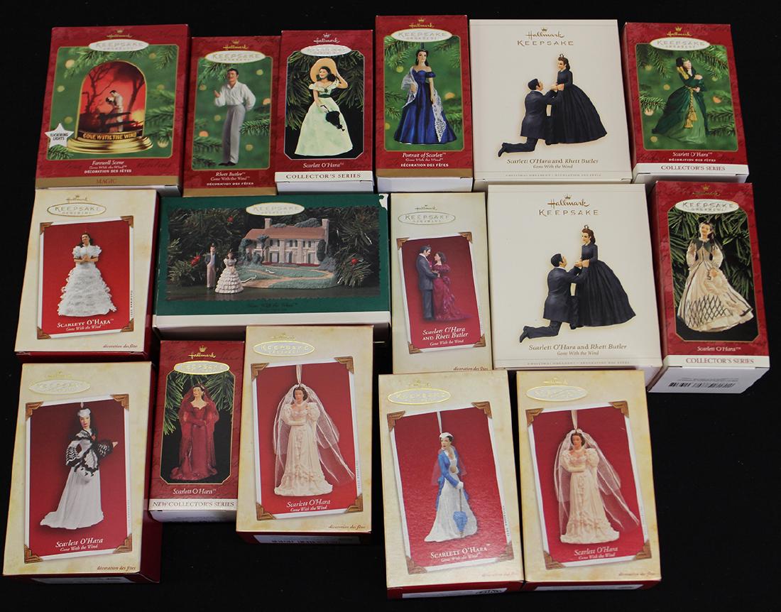 (16) HALLMARK GONE WITH THE WIND ORNAMENTS (1 of 4)