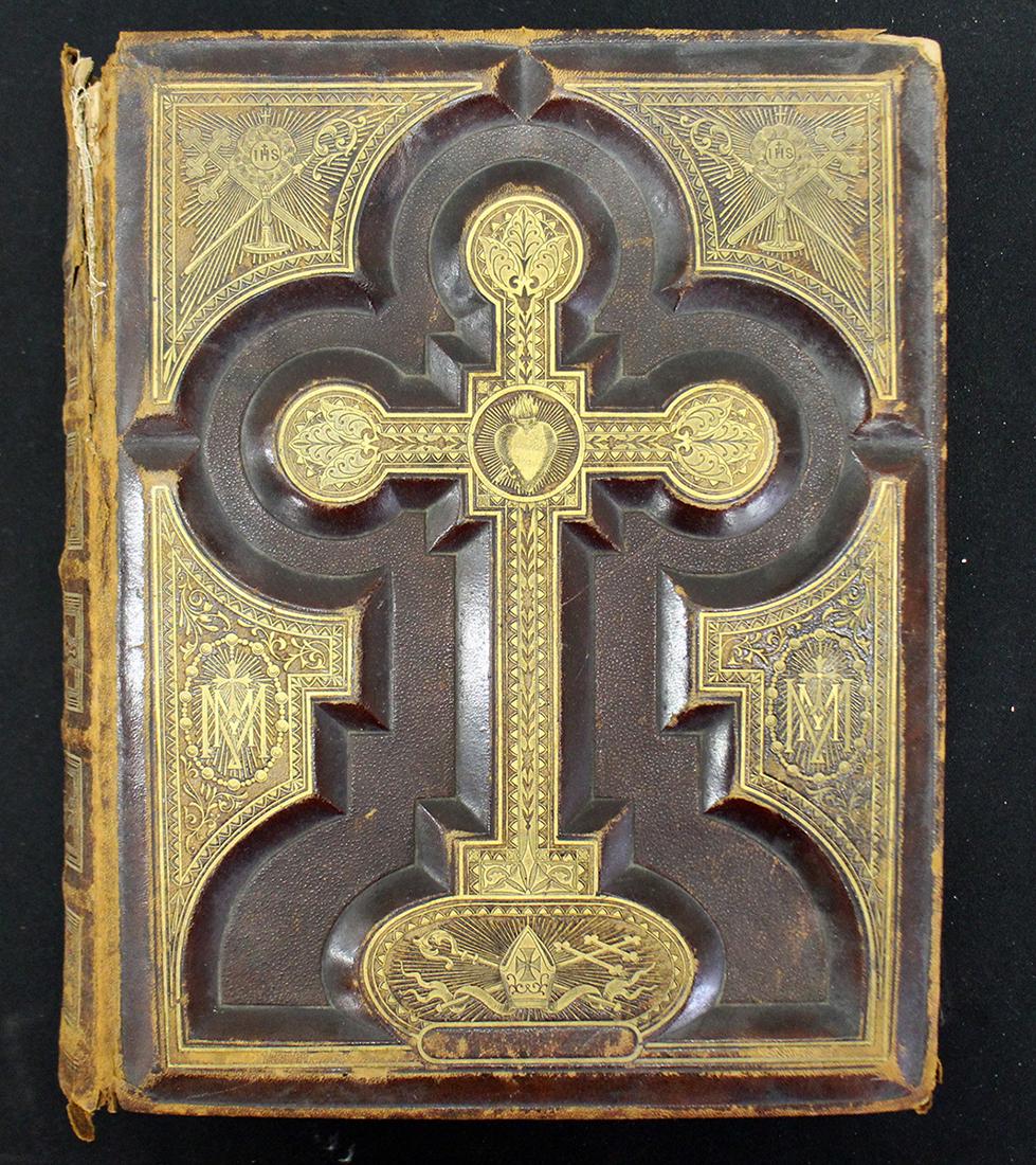 19TH CENTURY CATHOLIC BIBLE: Antique Catholic Bible dated 1875.