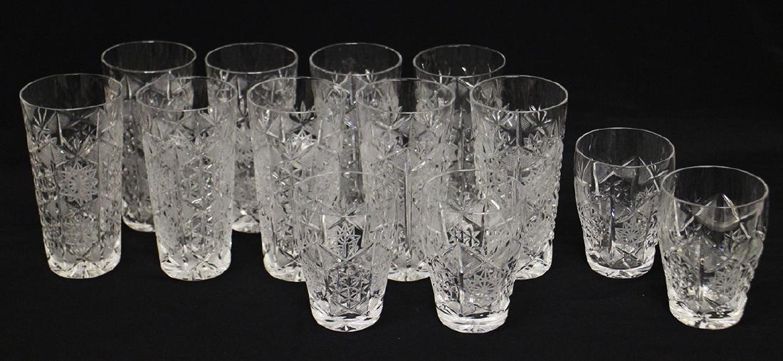 (13) AMERICAN BRILLIANT PERIOD CUT CRYSTAL GLASSES (1 of 2)