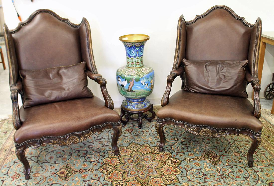 PAIR MARGE CARSON PALAIS WING CHAIRS (1 of 9)