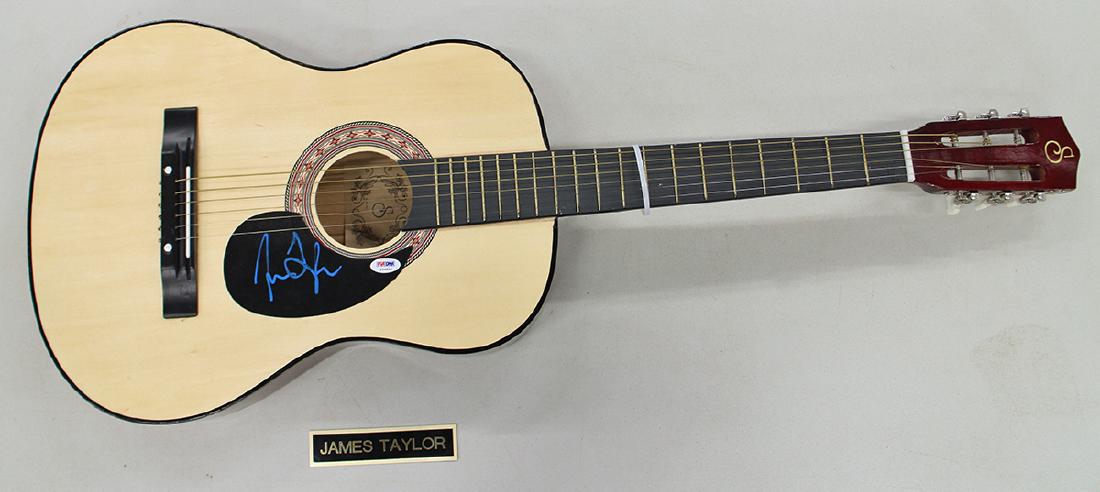 JAMES TAYLOR AUTOGRAPHED ACOUSTIC GUITAR (1 of 3)