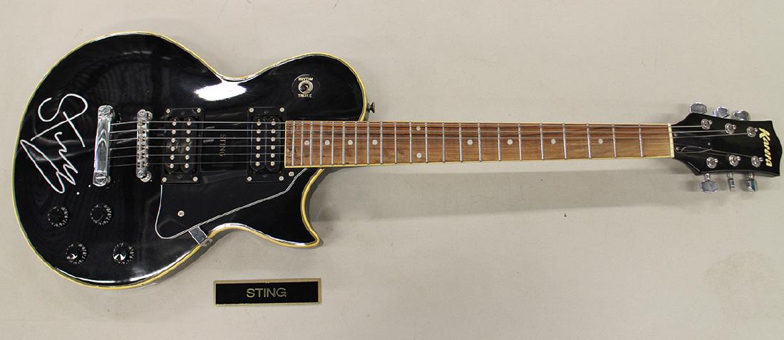 STING AUTOGRAPHED ELECTRIC GUITAR (1 of 3)