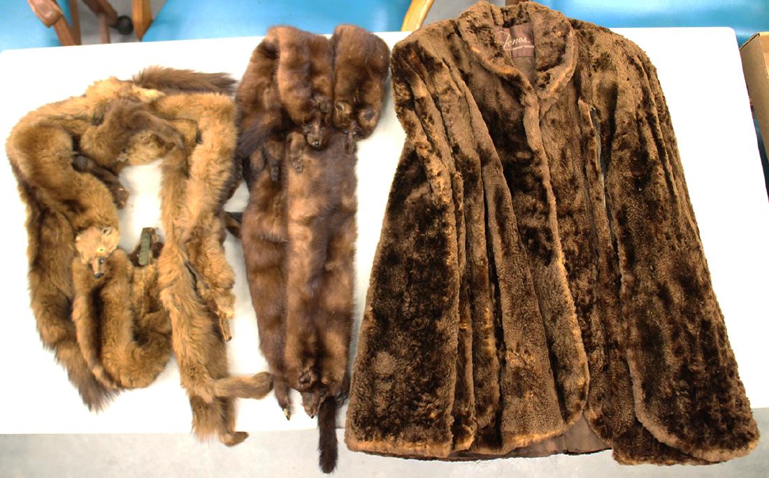 VINTAGE FUR COAT AND MINK STOLES (1 of 2)