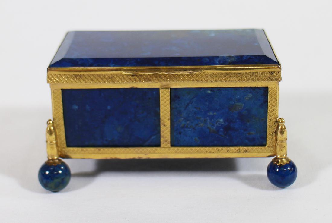 19TH CENTURY AUSTRIAN LAPIS GILT BRONZE CASKET (1 of 5)