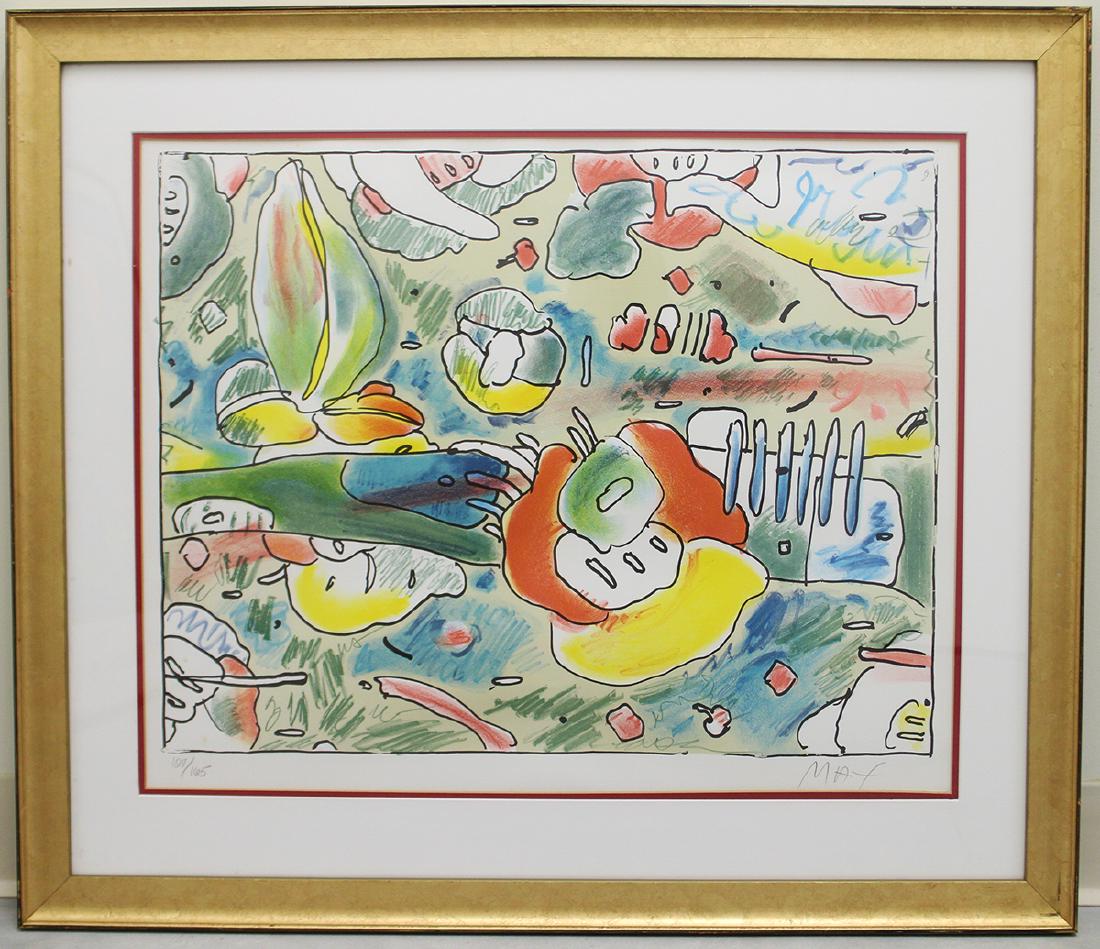 PETER MAX "FLOWER ABSTRACT" LITHOGRAPH (1 of 4)