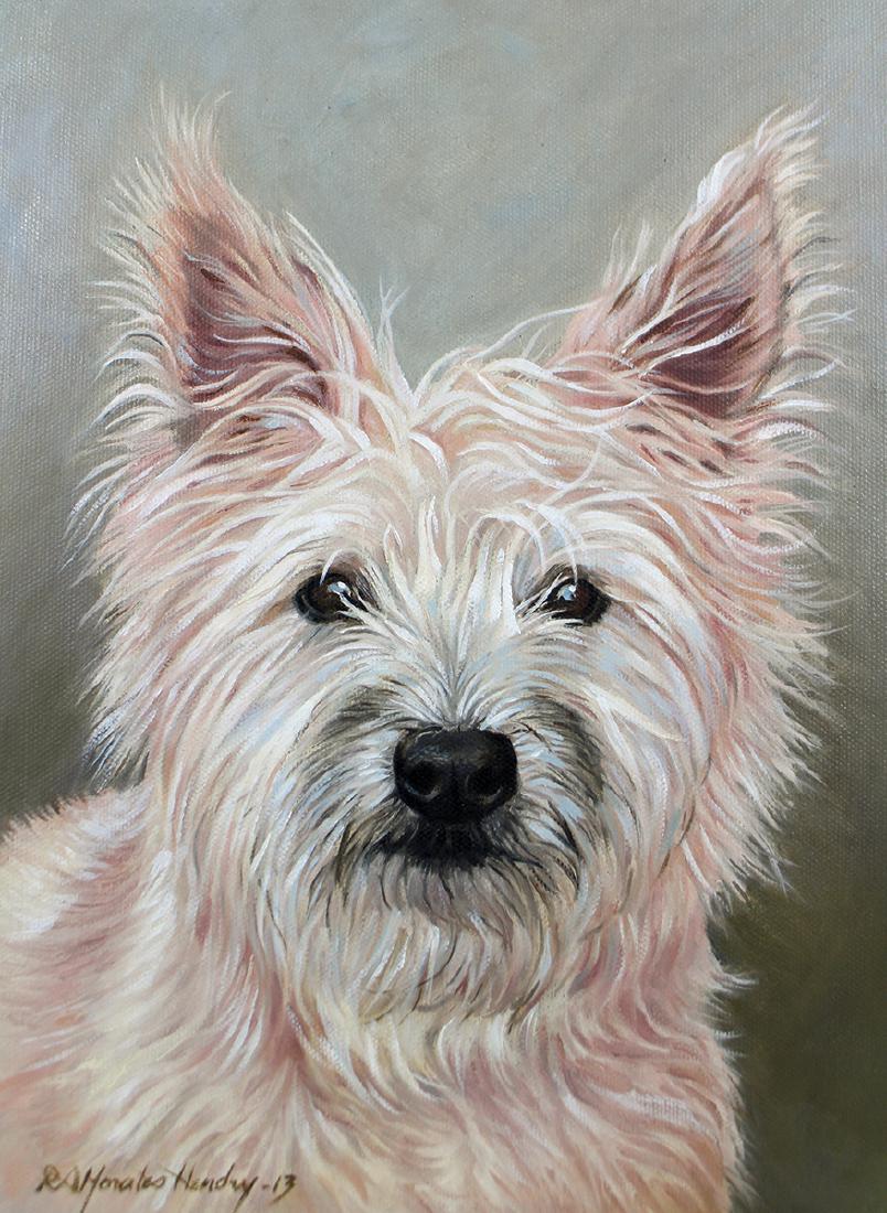 TERRIER DOG PAINTING BY RICARDO MORALES HENDRY (1 of 1)
