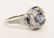 ART DECO PLATINUM SAPPHIRE AND DIAMOND RING - 2