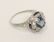 ART DECO PLATINUM SAPPHIRE AND DIAMOND RING - 4