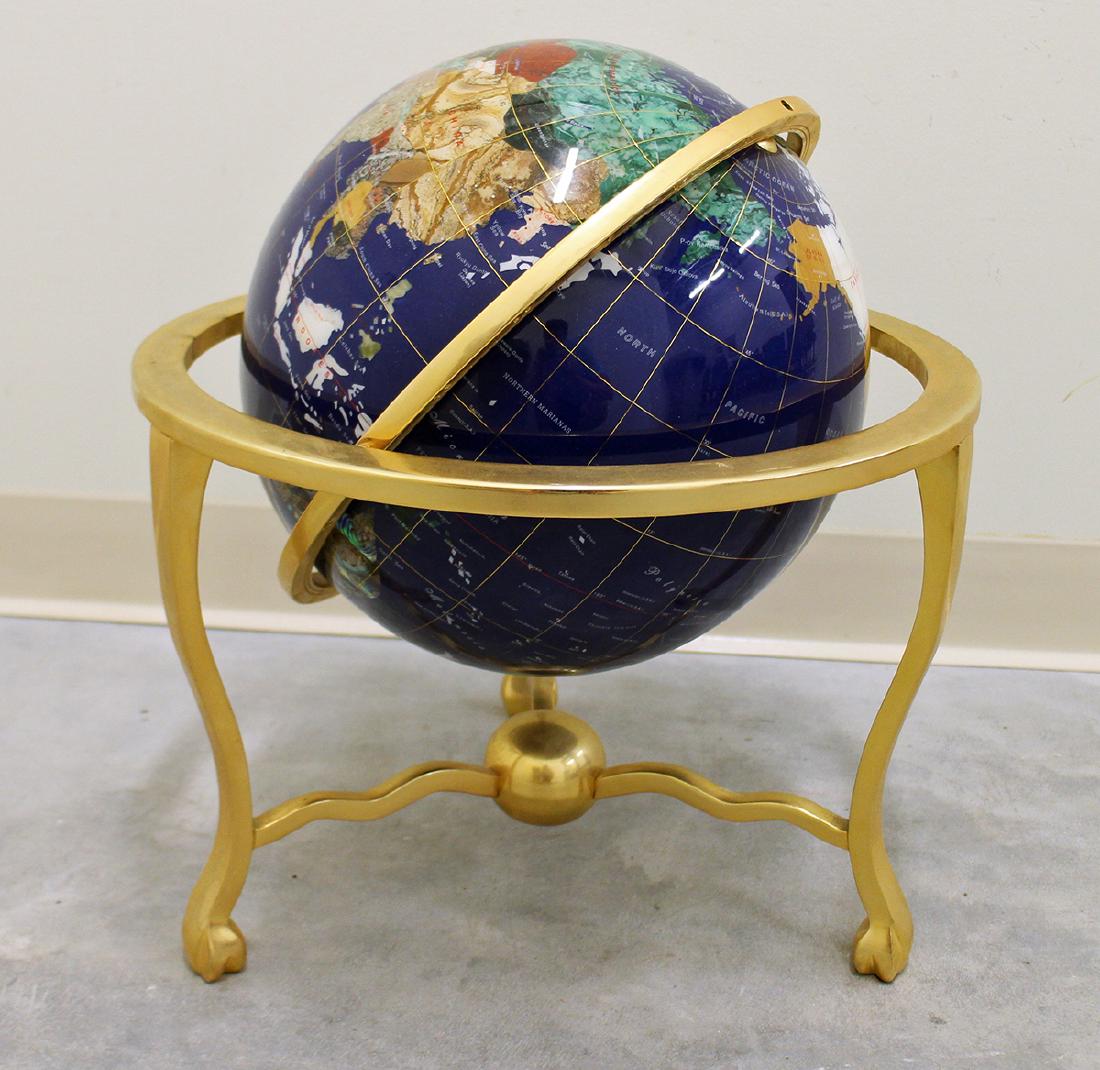 WORLD GLOBE - INLAID STONE (1 of 3)