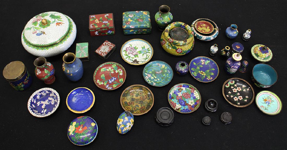 LARGE CHINESE CLOISONNE COLLECTION (1 of 4)