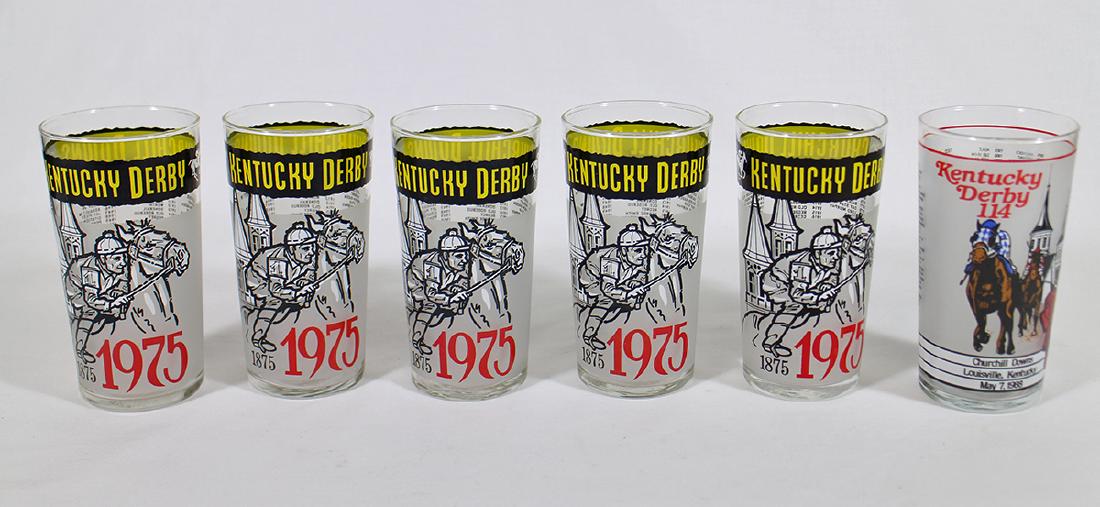 (6) KENTUCKY DERBY CHURCHILL DOWNS GLASSES (1 of 2)