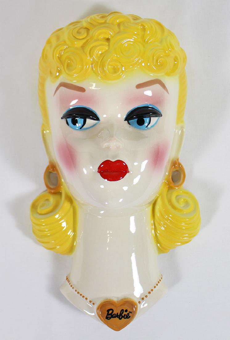 VINTAGE CLAY ART CERAMIC BARBIE WALL PLAQUE (1 of 1)