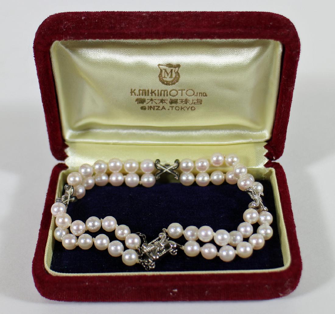 Mikimoto double hotsell strand bracelet