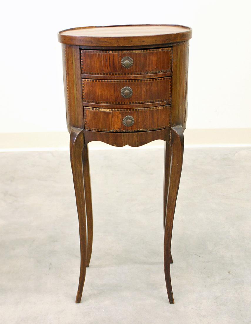 19TH CENT. INLAID WOOD SEWING TABLE (1 of 3)