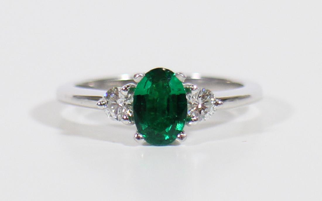 14K EMERALD & DIAMOND RING (1 of 3)