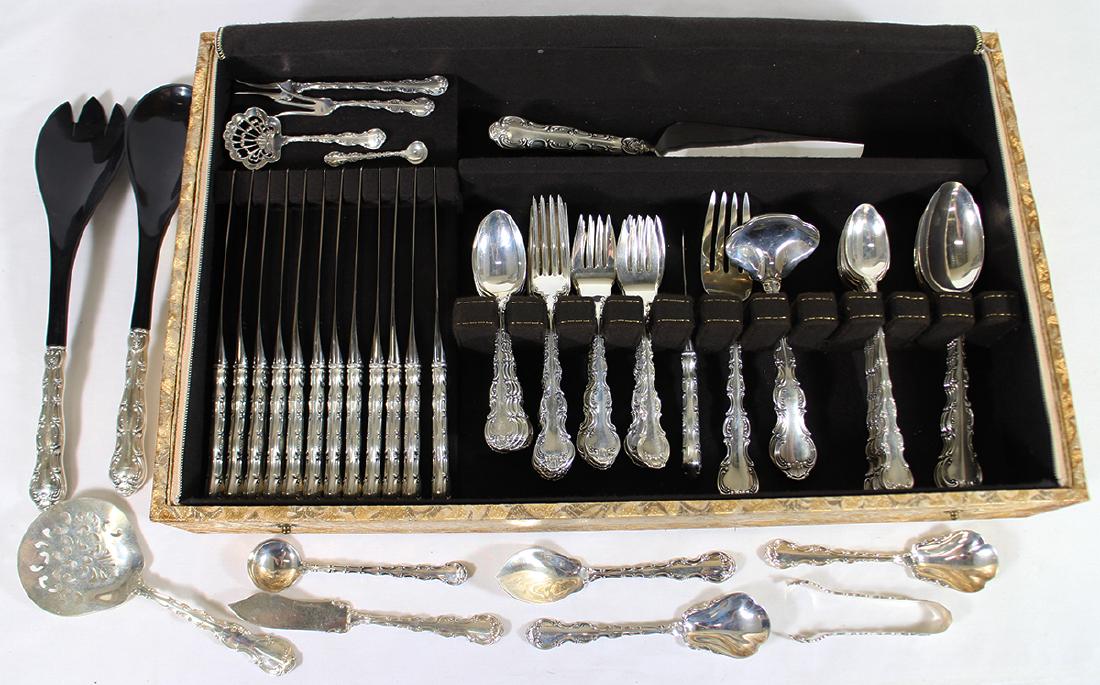 GORHAM STRASBOURG STERLING FLATWARE SET (1 of 5)