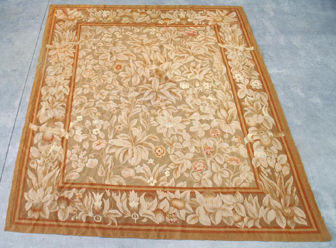 NEEDLEPOINT RUG 9'1" X 7' 9" (1 of 3)