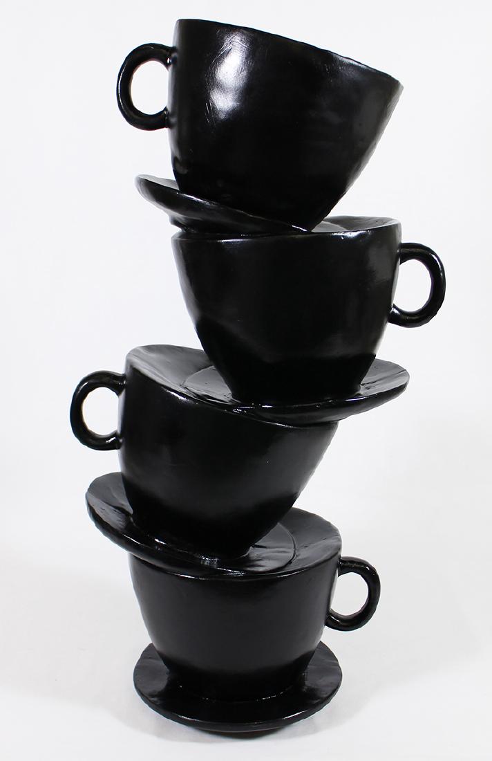 STEVE KAUFMAN "STACKED TEACUPS" SCULPTURE (1 of 5)