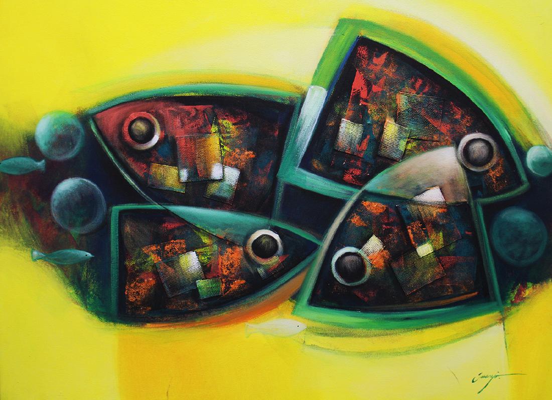 JUANJO ABSTRACT FISH PAINTING (1 of 4)