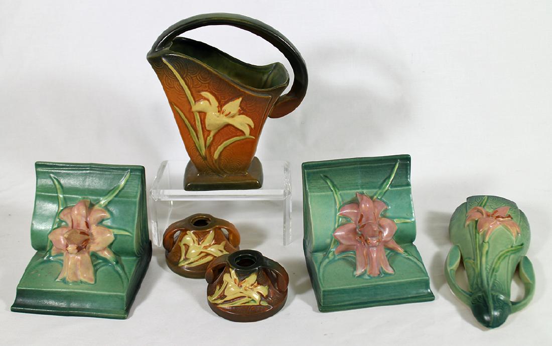 6 PC ROSEVILLE ZEPHYR LILY POTTERY (1 of 2)