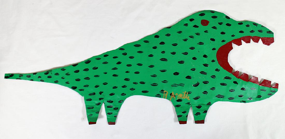 R.A. MILLER FOLK ART ALLIGATOR (1 of 3)